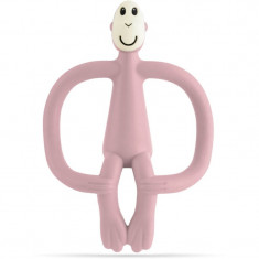 Matchstick Monkey Teething Toy and Gel Applicator jucărie pentru dentiție perie 2 in 1 Dusty Pink 1 buc