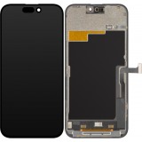 Cumpara ieftin Display cu Touchscreen ZY pentru Apple iPhone 15 Pro Max, cu Rama, Versiune LCD In-Cell IC Movable, Negru