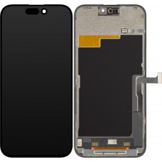 Display cu Touchscreen ZY pentru Apple iPhone 15 Pro Max, cu Rama, Versiune LCD In-Cell IC Movable, Negru