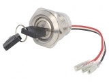 &Icirc;ntrerupător cu cheie 3PST &Oslash;30mm 3 Pini 12V