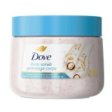 Scrub de corp Dove Body Scrub Macadamia and Rice Milk, 425 g