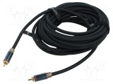 Cablu RCA VENTION 10m aurit negru din ambele părţi