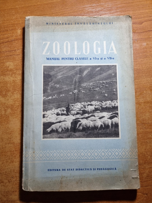 manual de zoologie - pentru clasa a 6-a si a 7-a - din anul 1953