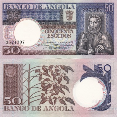 Angola 50 Escudos 1973 UNC foto