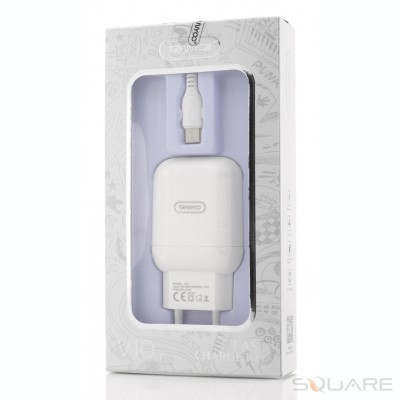 Incarcatoare Retea Tranyoo, V10, Fast Charge Kit, USB Type-C Cable, White foto