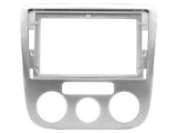 Cadru radio argintie VW 9" pentru Scirocco 2008-2014