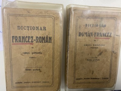 Dictionar Francez-Roman + Dictionar Roman-Francez, Const. Saineanu foto