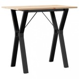 Cumpara ieftin Masa de bucatarie, cadru Y, 80x50x75 cm lemn masiv pin si Otel