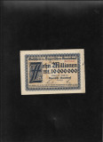 Rar! 10000000 marci mark 1923 Munchen Staatsbank seria379561 uzata