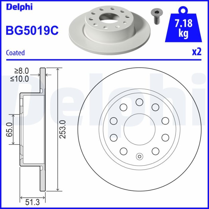 DELPHI BG5019C Disc frana