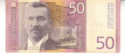 B11 43 - Bancnota foarte veche - Fosta Jugoslavia - 50 dinarI - 2000 foto