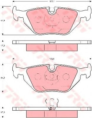 Set placute frana,frana disc BMW Seria 3 Compact (E36) (1994 - 2000) TRW GDB1343 foto