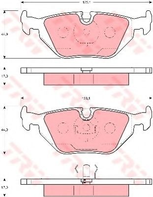 Set placute frana,frana disc BMW Seria 3 (E36) (1990 - 1998) TRW GDB1343