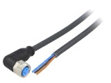 Cablu M8 3-PIN 2m unghi 60VAC 4A IP67