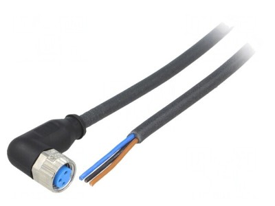 Cablu M8 3-PIN 2m unghi 60VAC 4A IP67 foto