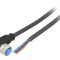 Cablu M8 3-PIN 2m unghi 60VAC 4A IP67