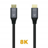 HDMI Cable Aisens Black Black/Grey 1 m