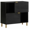 Gossi dulap, negru, 80x33x75 cm, lemn prelucrat