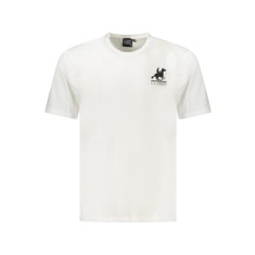 U.S. Grand POLO Tricou barbati simplu din bumbac cu logo, alb, S