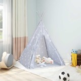 vidaXL Cort de copii teepee cu geantă, gri, 115x115x160 cm, poliester 80275