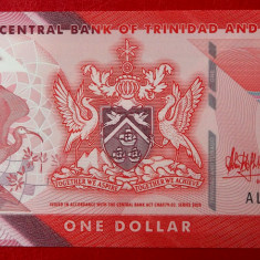 Trinidad and Tobago 1 $ Dollar 2020 (2021) polimer UNC necirculata **