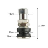 Valva tubeless metalica cromata 32.5 mm VAMD161 pentru moto si scutere