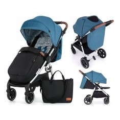 Carucior sport Petite&amp;Mars Royal Ocean Blue, aluminiu, capotina extensibila SPF 50, 0-22 kg
