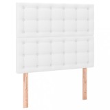 Cumpara ieftin Tablii de pat, 2 buc, alb, 80x5x78/88 cm, piele ecologica