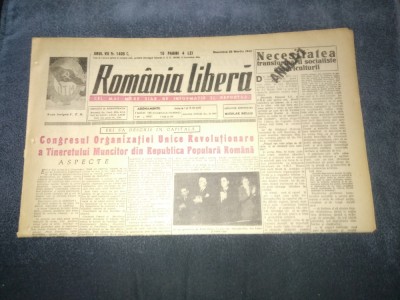 ZIAR ROMANIA LIBERA 20 MARTIE 1949 foto
