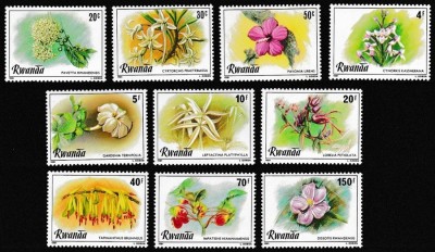 Rwanda 1981 Flowers Mi.1093-02 MNH CE.013 foto