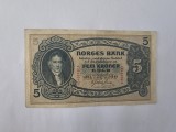 Norvegia 5 Kroner 1941 Rara