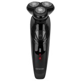 Aparat de ras rotativ Sencor, lame inox, lavabil, acumulator, utilizare pana la 1 ora, Negru