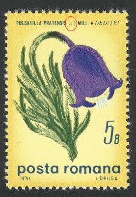 EROARE ROMANIA 1970 LP 719 FLORI DE STEPA - PARANTEZA / STANGA LIPSA SI ,, L ,, foto
