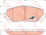 Set placute frana,frana disc TOYOTA COROLLA Limuzina (NRE18, ZRE17, ZRE18, NDE18) (2013 - 2016) TRW GDB3425