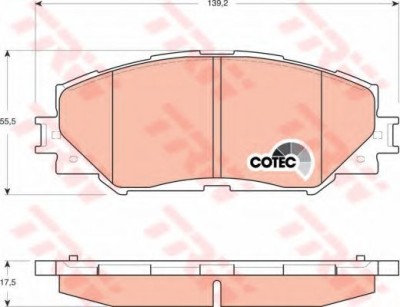 Set placute frana,frana disc TOYOTA URBAN CRUISER (NSP1, NLP1, ZSP1, NCP11) (2007 - 2016) TRW GDB3425 foto