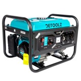 Cumpara ieftin Generator Detoolz 2.5kW, 2 Prize, 230V Benzina, 4T, Pornire Manuala 15L Fara Roti G01