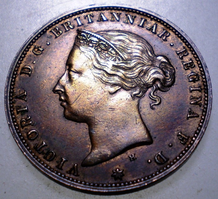 F.466 JERSEY VICTORIA 1/24 SHILLING 1877 XF