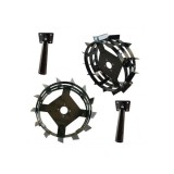 Cumpara ieftin Set universal roti metalice 550 X 180 mm + manicoti cu flanse, hex 32 mm, Progarden