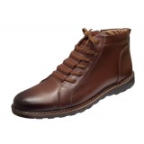 Ghete casual barbati piele naturala (imblanite) GKR Top 1M