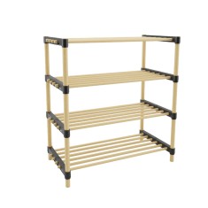Raft pentru pantofi cu 4 polite, lemn de pin natur, 76 x 28 x 625 cm