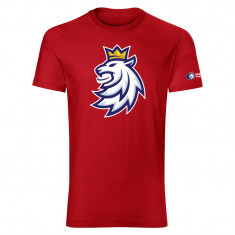 Echipa națională de hochei tricou de bărbați Czech Republic Logo Lev red - XL foto