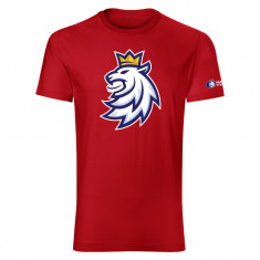 Echipa națională de hochei tricou de bărbați Czech Republic Logo Lev red - XL