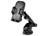 Suport Auto Negru SAVIO CH-04 pentru Geam, Material ABS și Silicon
