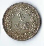 Moneda 1 mark 1925 F - Germania, 5 g argint 0,500