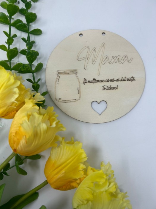 Blank tablou pentru mama,din lemn