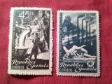 Serie Spania 1938 - Pt ajutor Sagunto , 2 valori ( val. 1,25c fara guma)