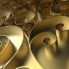 Fototapet Abstract 3D gold, 200 x 255 cm