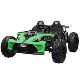 Cumpara ieftin Buggy electric pentru 2 copii, Kinderauto General, 800W 48V 20Ah, roti gonflabile, music player, verde