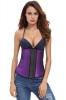 B520-10 Corset brau modelator, din latex, cu inchideri multiple tip mos-baba