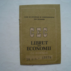 CEC Libret de economii cu dobanda, 1991, stare foarte buna